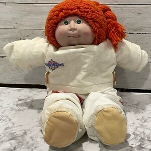 1986 VTG Cabbage Patch Kids Young Astronaut Backpack NO Helmet Orange Braid